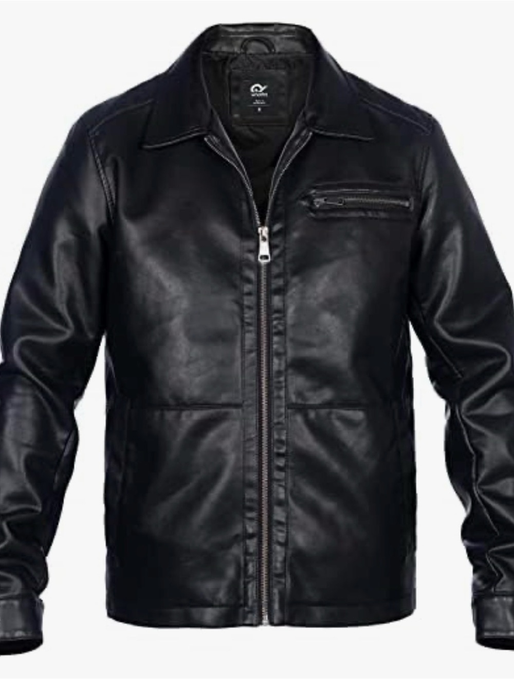 NWT Mens faux Leather Jacket/Biker Bomber Coat